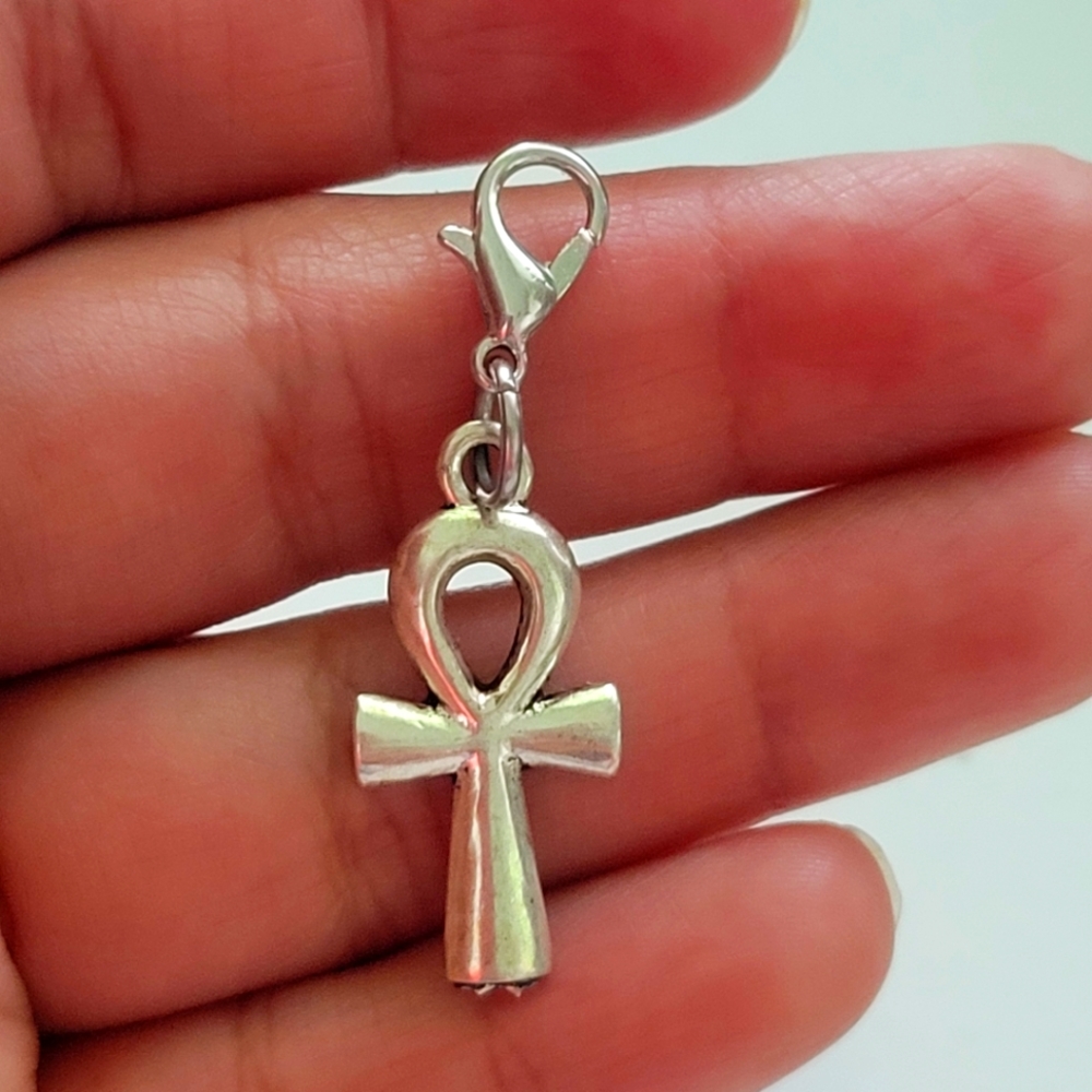 EGYPTIAN ANKH CROSS PLANNER CHARM ZIPPER  CLIPCLIP